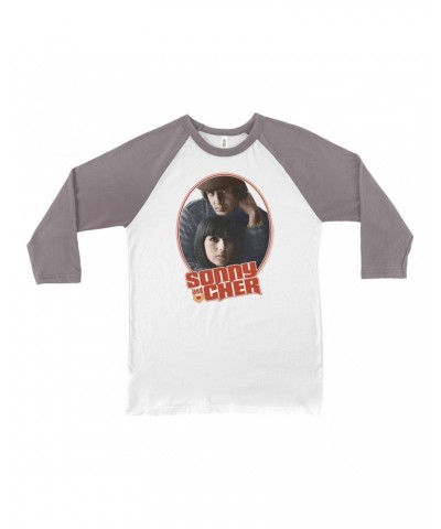 Sonny & Cher 3/4 Sleeve Baseball Tee | Retro Design Shirt $6.08 Shirts