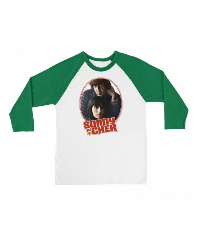 Sonny & Cher 3/4 Sleeve Baseball Tee | Retro Design Shirt $6.08 Shirts