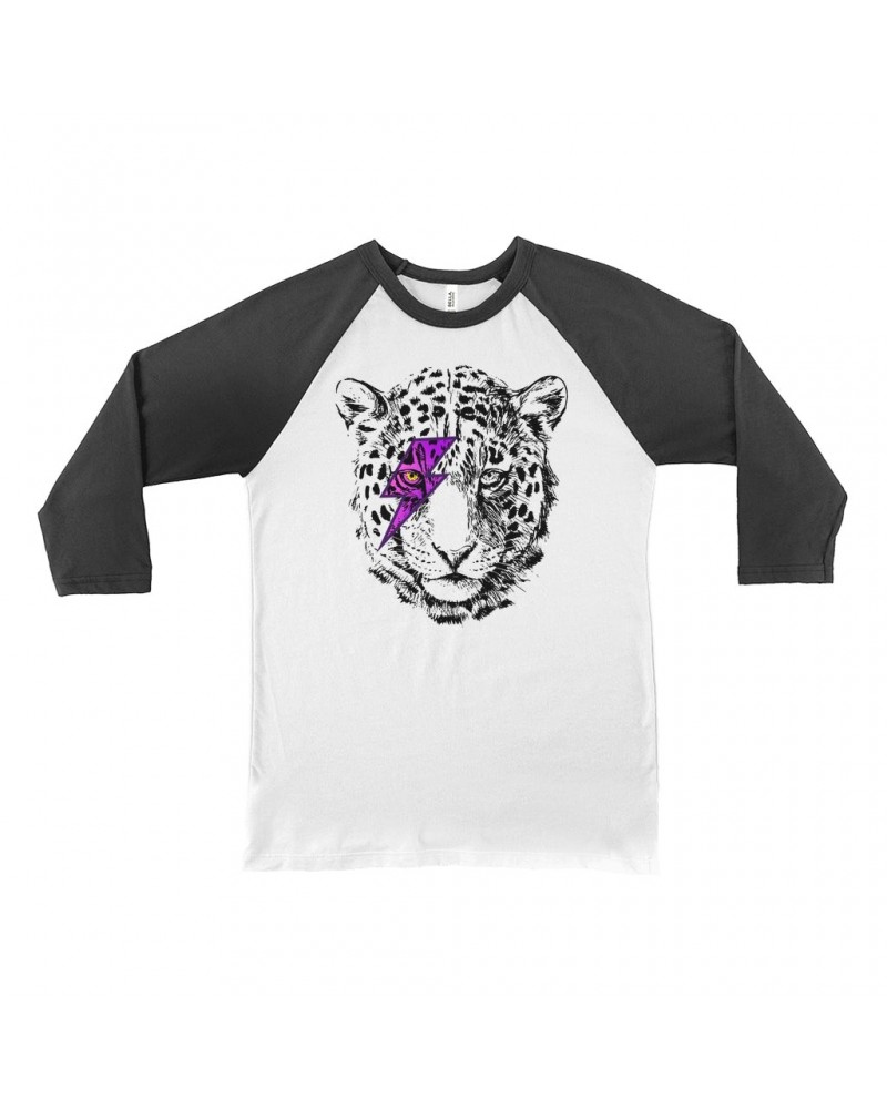 Music Life 3/4 Sleeve Baseball Tee | Glam Rock Leopard Shirt $5.40 Shirts