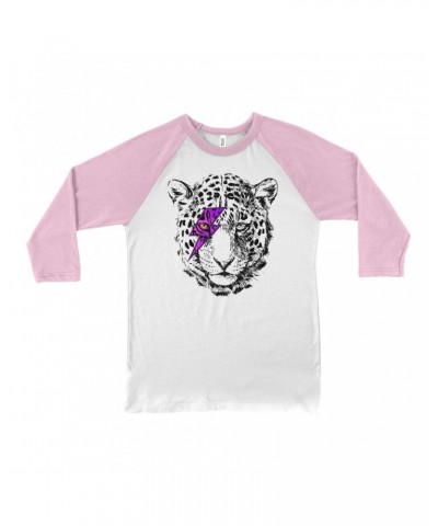 Music Life 3/4 Sleeve Baseball Tee | Glam Rock Leopard Shirt $5.40 Shirts