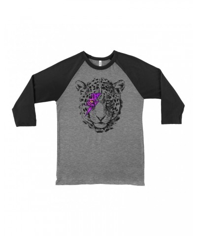 Music Life 3/4 Sleeve Baseball Tee | Glam Rock Leopard Shirt $5.40 Shirts