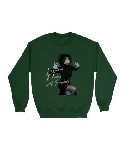 Whitney Houston Sweatshirt | I Wanna Dance With Somebody Script Design Sweatshirt $8.60 Sweatshirts