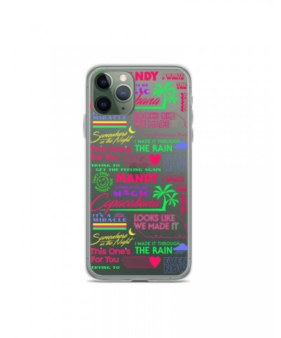 Barry Manilow MANILOW Neon Song Titles white iPhone Case $16.54 Phone