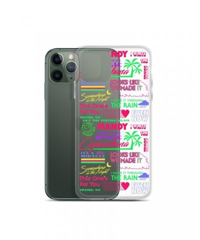 Barry Manilow MANILOW Neon Song Titles white iPhone Case $16.54 Phone