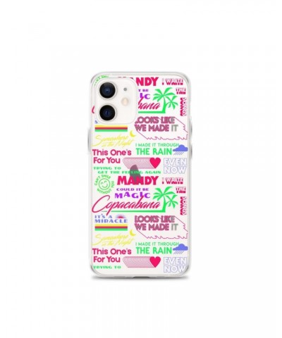 Barry Manilow MANILOW Neon Song Titles white iPhone Case $16.54 Phone