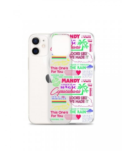 Barry Manilow MANILOW Neon Song Titles white iPhone Case $16.54 Phone