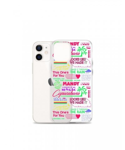 Barry Manilow MANILOW Neon Song Titles white iPhone Case $16.54 Phone