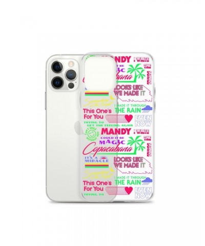 Barry Manilow MANILOW Neon Song Titles white iPhone Case $16.54 Phone