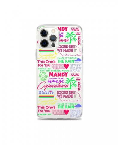 Barry Manilow MANILOW Neon Song Titles white iPhone Case $16.54 Phone