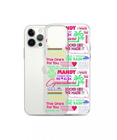 Barry Manilow MANILOW Neon Song Titles white iPhone Case $16.54 Phone