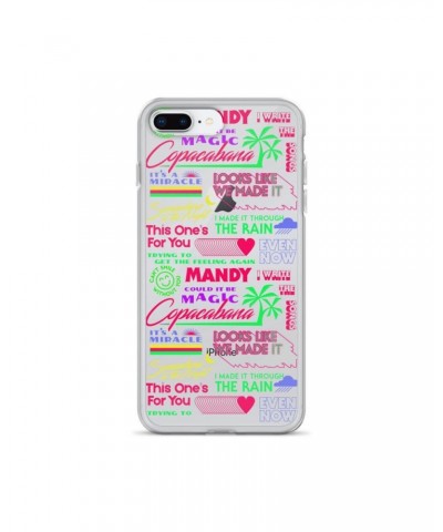 Barry Manilow MANILOW Neon Song Titles white iPhone Case $16.54 Phone