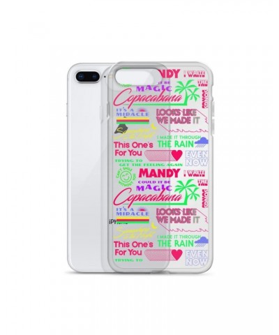 Barry Manilow MANILOW Neon Song Titles white iPhone Case $16.54 Phone