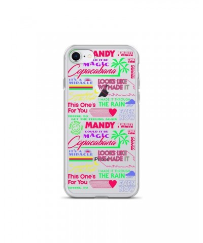 Barry Manilow MANILOW Neon Song Titles white iPhone Case $16.54 Phone