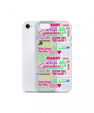 Barry Manilow MANILOW Neon Song Titles white iPhone Case $16.54 Phone