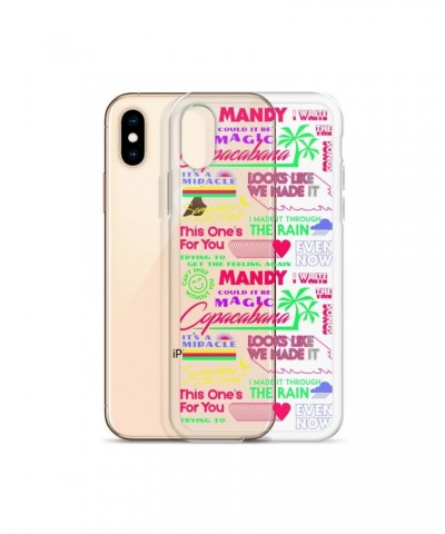 Barry Manilow MANILOW Neon Song Titles white iPhone Case $16.54 Phone