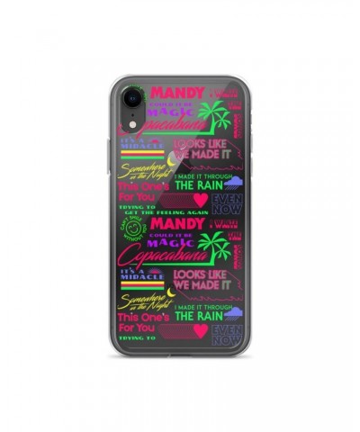 Barry Manilow MANILOW Neon Song Titles white iPhone Case $16.54 Phone