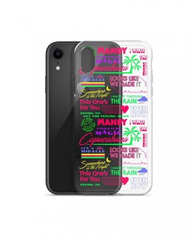 Barry Manilow MANILOW Neon Song Titles white iPhone Case $16.54 Phone