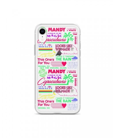 Barry Manilow MANILOW Neon Song Titles white iPhone Case $16.54 Phone