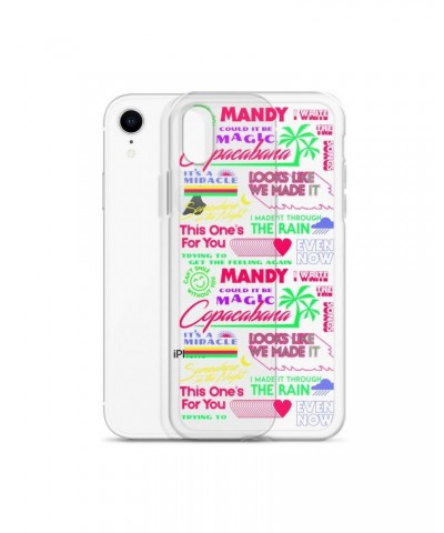 Barry Manilow MANILOW Neon Song Titles white iPhone Case $16.54 Phone