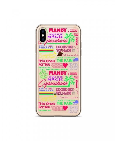 Barry Manilow MANILOW Neon Song Titles white iPhone Case $16.54 Phone