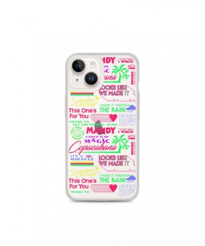 Barry Manilow MANILOW Neon Song Titles white iPhone Case $16.54 Phone