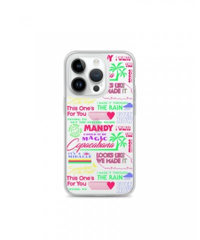 Barry Manilow MANILOW Neon Song Titles white iPhone Case $16.54 Phone