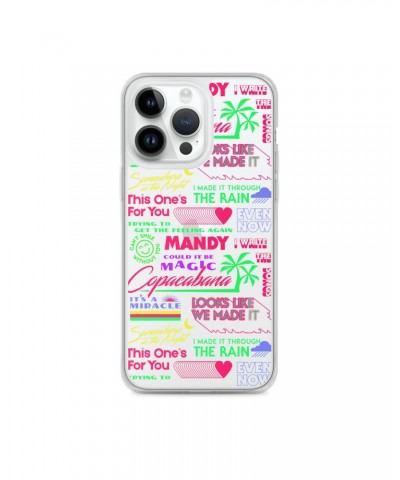 Barry Manilow MANILOW Neon Song Titles white iPhone Case $16.54 Phone