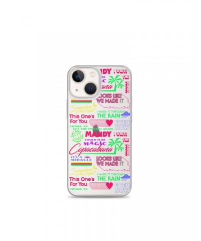 Barry Manilow MANILOW Neon Song Titles white iPhone Case $16.54 Phone