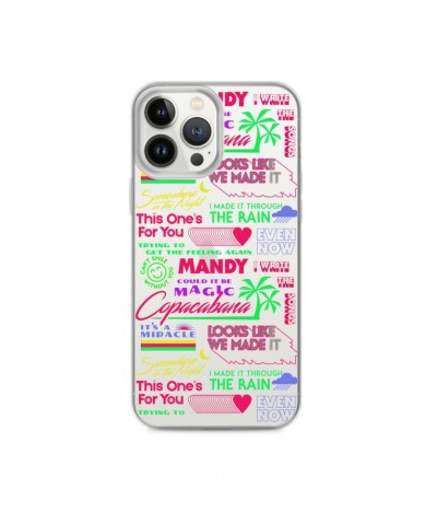 Barry Manilow MANILOW Neon Song Titles white iPhone Case $16.54 Phone