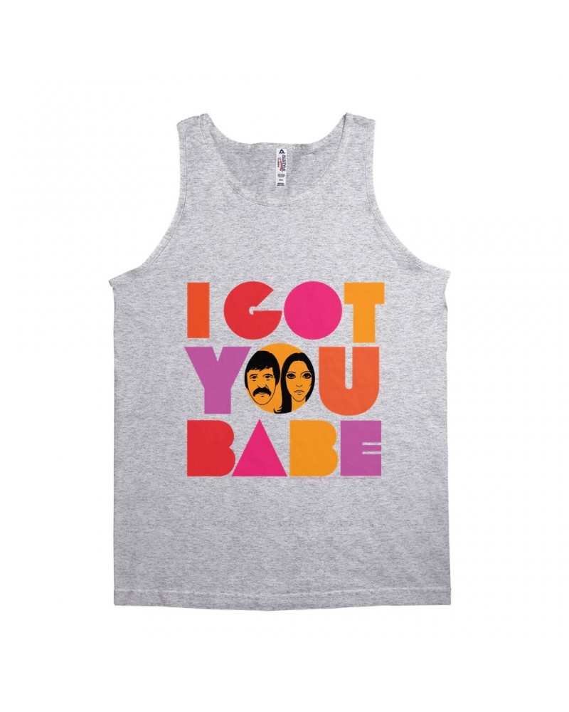 Sonny & Cher Unisex Tank Top | I Got You Babe Bright Logo Image Shirt $10.31 Shirts