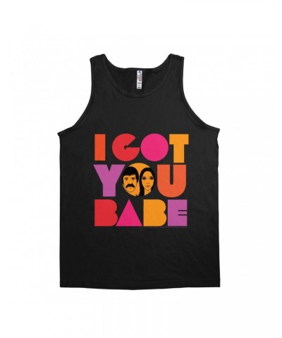 Sonny & Cher Unisex Tank Top | I Got You Babe Bright Logo Image Shirt $10.31 Shirts