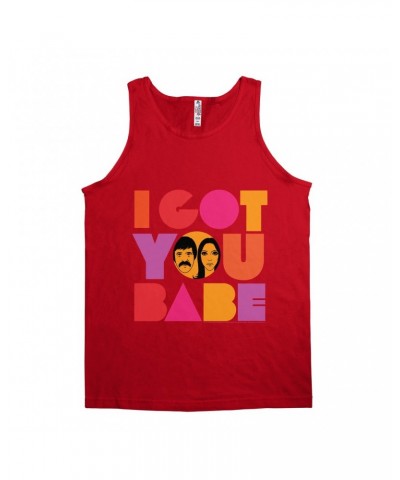 Sonny & Cher Unisex Tank Top | I Got You Babe Bright Logo Image Shirt $10.31 Shirts