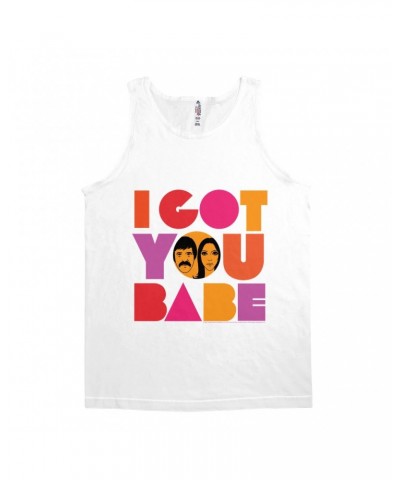 Sonny & Cher Unisex Tank Top | I Got You Babe Bright Logo Image Shirt $10.31 Shirts