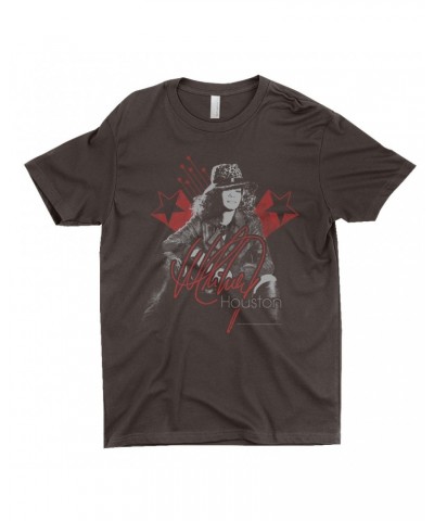 Whitney Houston T-Shirt | Red Star Design Distressed Shirt $9.45 Shirts