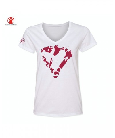 Enrique Iglesias Heart Women's V-Neck Charity T-Shirt $9.06 Shirts