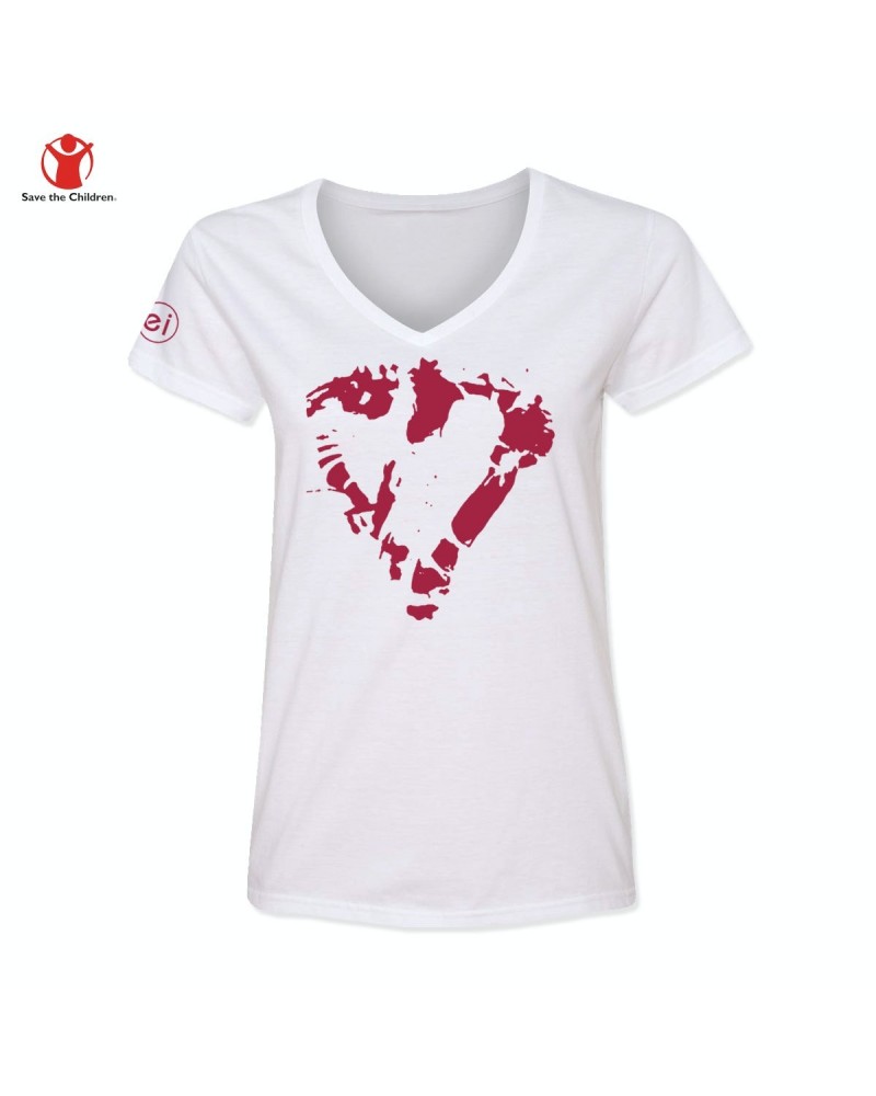 Enrique Iglesias Heart Women's V-Neck Charity T-Shirt $9.06 Shirts