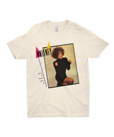 Whitney Houston T-Shirt | Where Do Broken Hearts Go Album Cover Design Shirt $7.66 Shirts