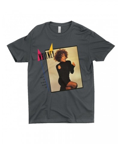 Whitney Houston T-Shirt | Where Do Broken Hearts Go Album Cover Design Shirt $7.66 Shirts