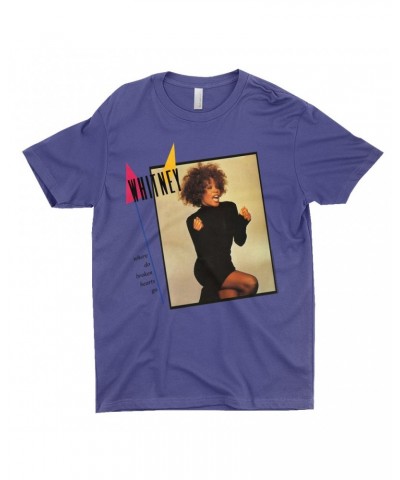 Whitney Houston T-Shirt | Where Do Broken Hearts Go Album Cover Design Shirt $7.66 Shirts