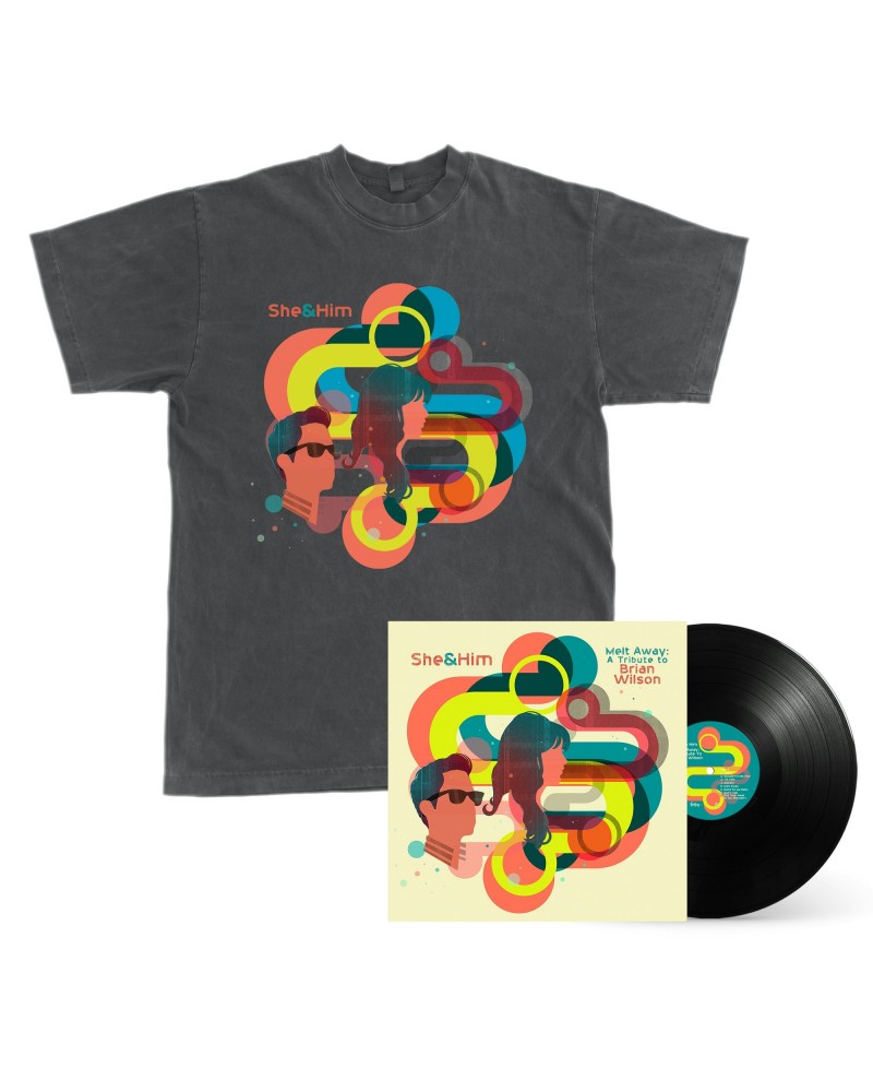 She & Him Melt Away Black Vinyl LP + T-shirt $13.28 Vinyl